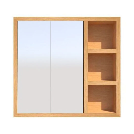 Shaving Mirror Cabinet With Shelves Unit